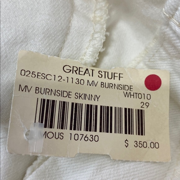NWT MOUSSY VINTAGE  burnside skinny jeans - white 010 - Picture 12 of 16